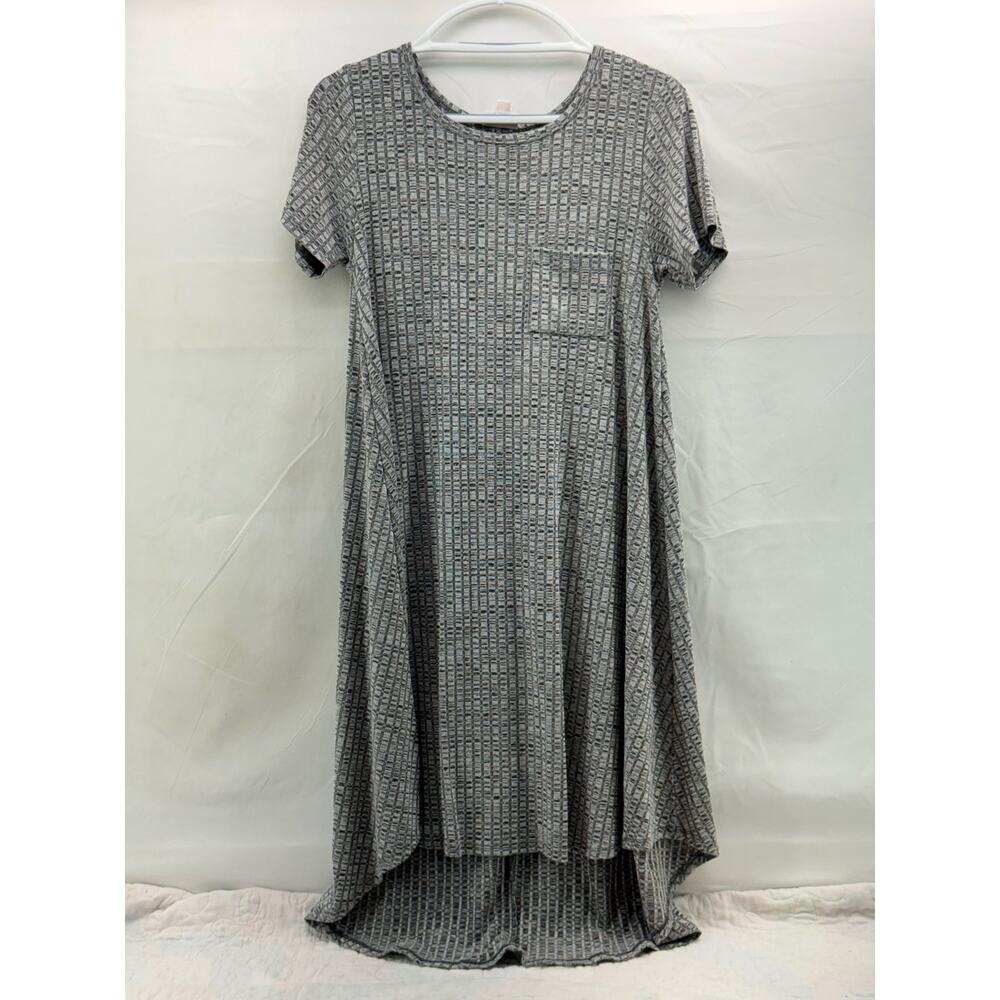 NWOT Gray women’s high low curly dress XS